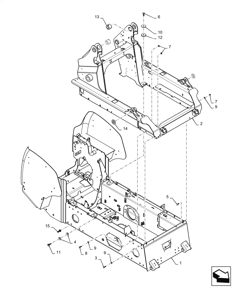 Схема запчастей Case SV185 - (39.100.AB) - FRAME, CHASSIS (39) - FRAMES AND BALLASTING