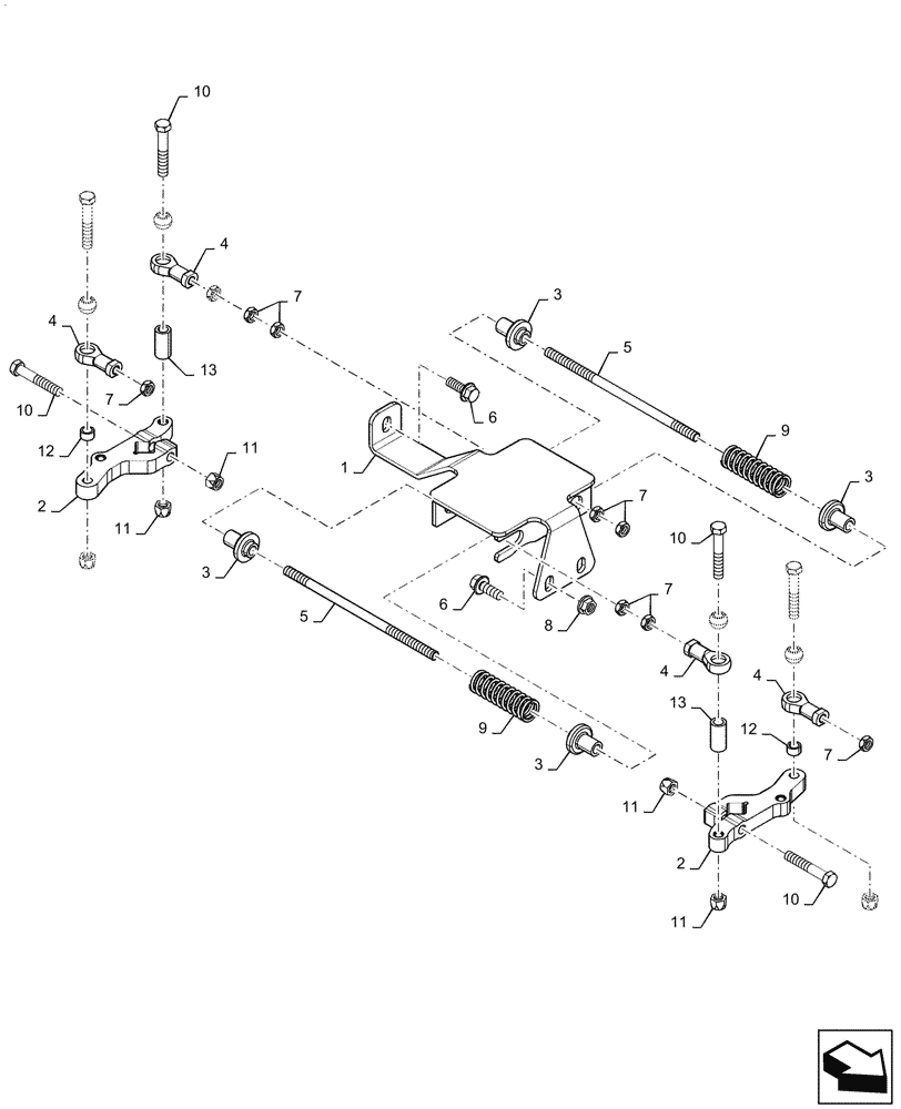 Схема запчастей Case SR160 - (29.200.AM[03]) - MANUAL CENTERING, HAND CONTROLS (29) - HYDROSTATIC DRIVE