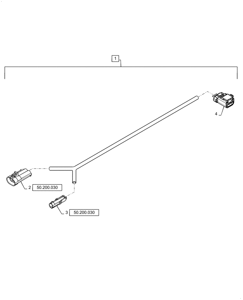 Схема запчастей Case SV340 - (55.050.010) - WIRE HARNESS & CONNECTOR, HVAC JUMPER (55) - ELECTRICAL SYSTEMS