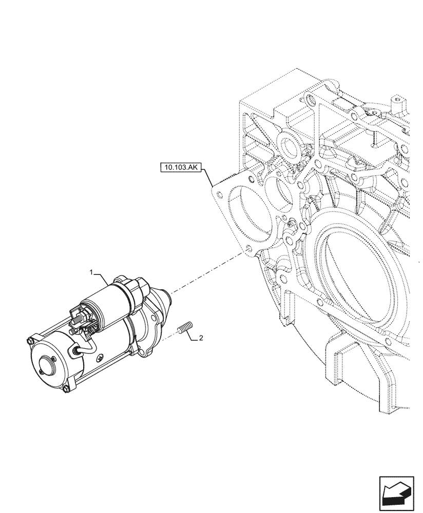 Схема запчастей Case F4HFE4135 B003 - (55.201.AE) - STARTER MOTOR (55) - ELECTRICAL SYSTEMS