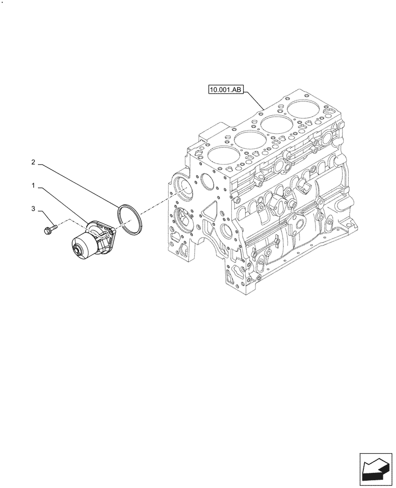 Схема запчастей Case F4HFE4135 B003 - (10.400.BB) - WATER PUMP (10) - ENGINE