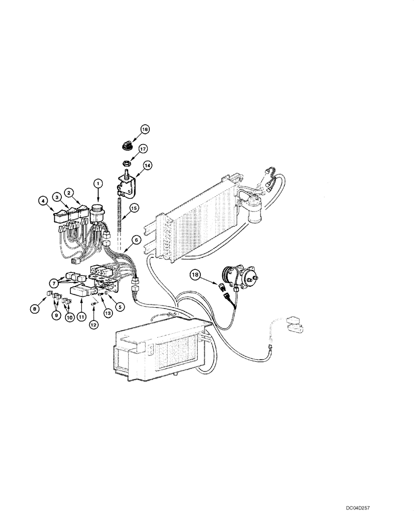 Схема запчастей Case 865 - (04.26[00]) - AIR CONDITIONING SYSTEM (04) - ELECTRICAL SYSTEMS