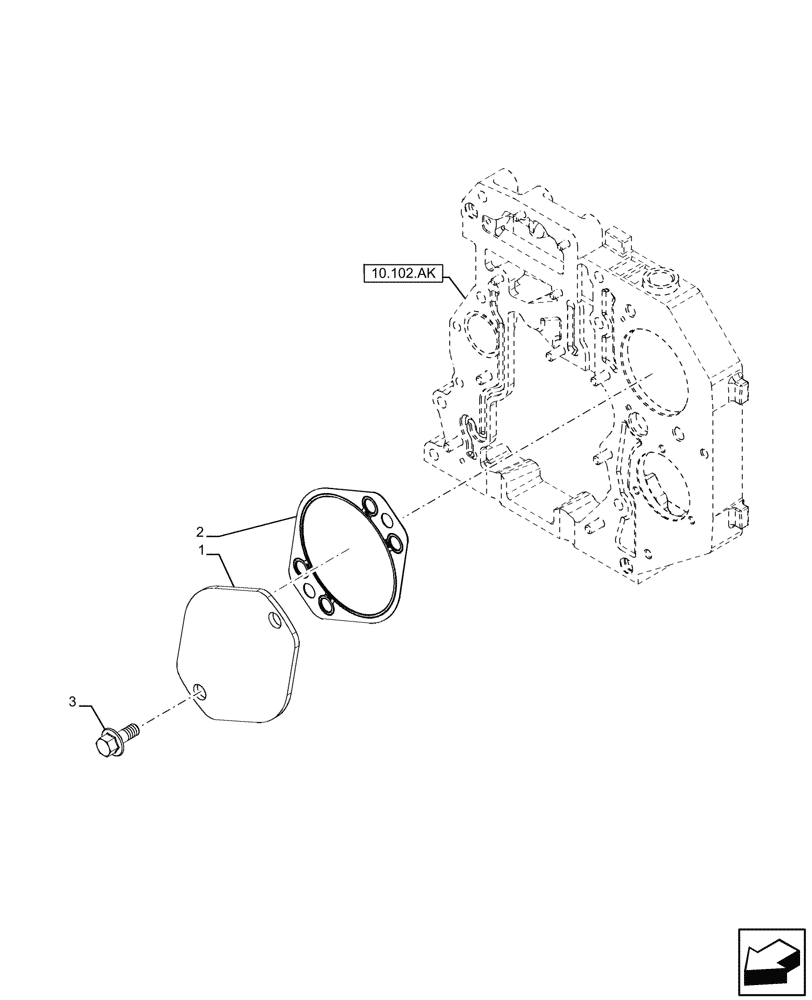 Схема запчастей Case F4HFE4135 B003 - (10.114.AH) - ACCESSORY DRIVE (10) - ENGINE