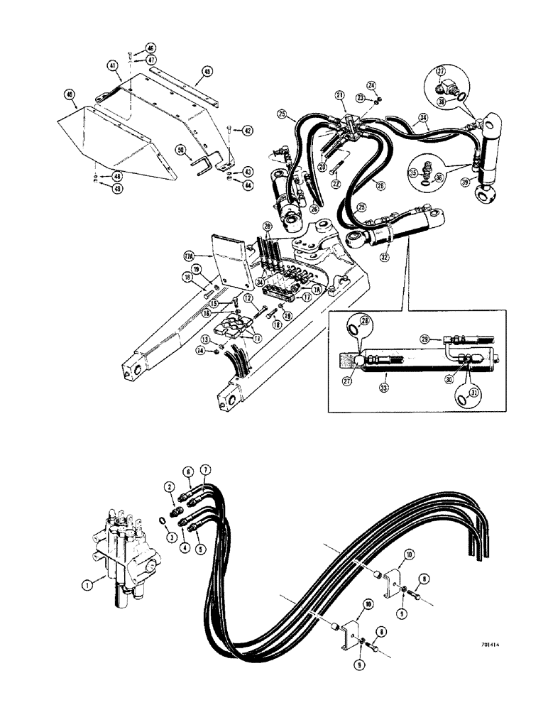 Схема запчастей Case 310G - (192) - POWER ANGLE-TILT DOZER HYDRAULICS, (ANGLE-TILT CIRCUIT) "CASE" (07) - HYDRAULIC SYSTEM