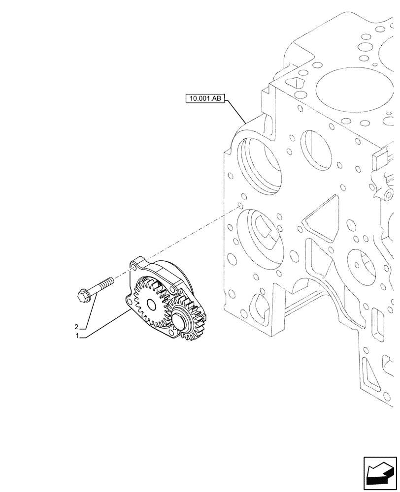 Схема запчастей Case F4HFE413H B004 - (10.304.AC) - ENGINE OIL PUMP (10) - ENGINE