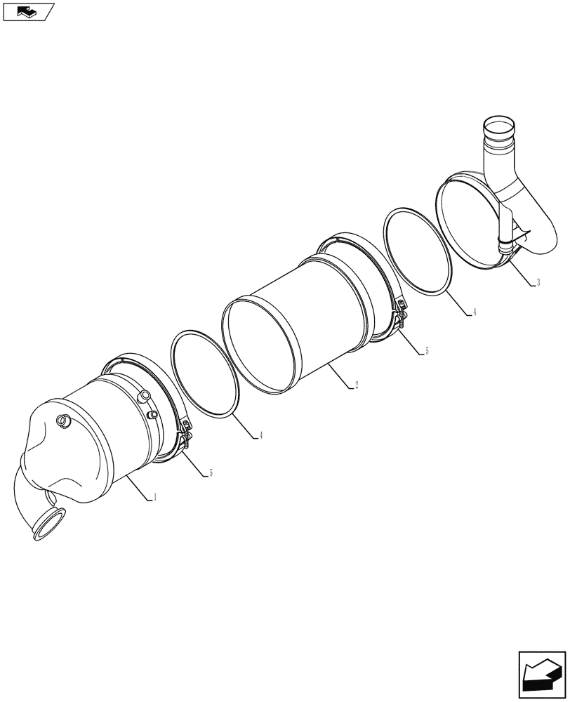 Схема запчастей Case 588H - (10.501.01[01]) - MUFFLER, ASSY (10) - ENGINE