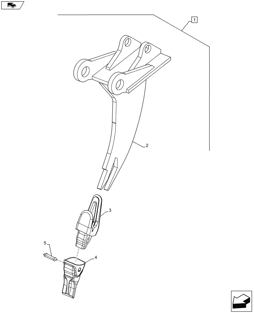 Схема запчастей Case 590SN - (88.084.18) - DIA KIT, RIPPER TOOTH (88) - ACCESSORIES