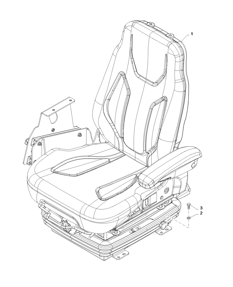 Схема запчастей Case 921G - (90.120.010) - VAR - 734072 - SEAT, MECHANICAL SUSPENSION (90) - PLATFORM, CAB, BODYWORK AND DECALS