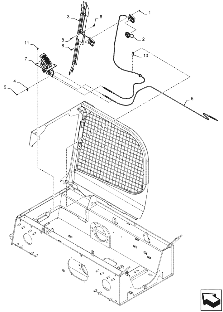 Схема запчастей Case SR220 - (10.220.AA[02]) - HAND & FOOT THROTTLE, EH CONTROLS (10) - ENGINE