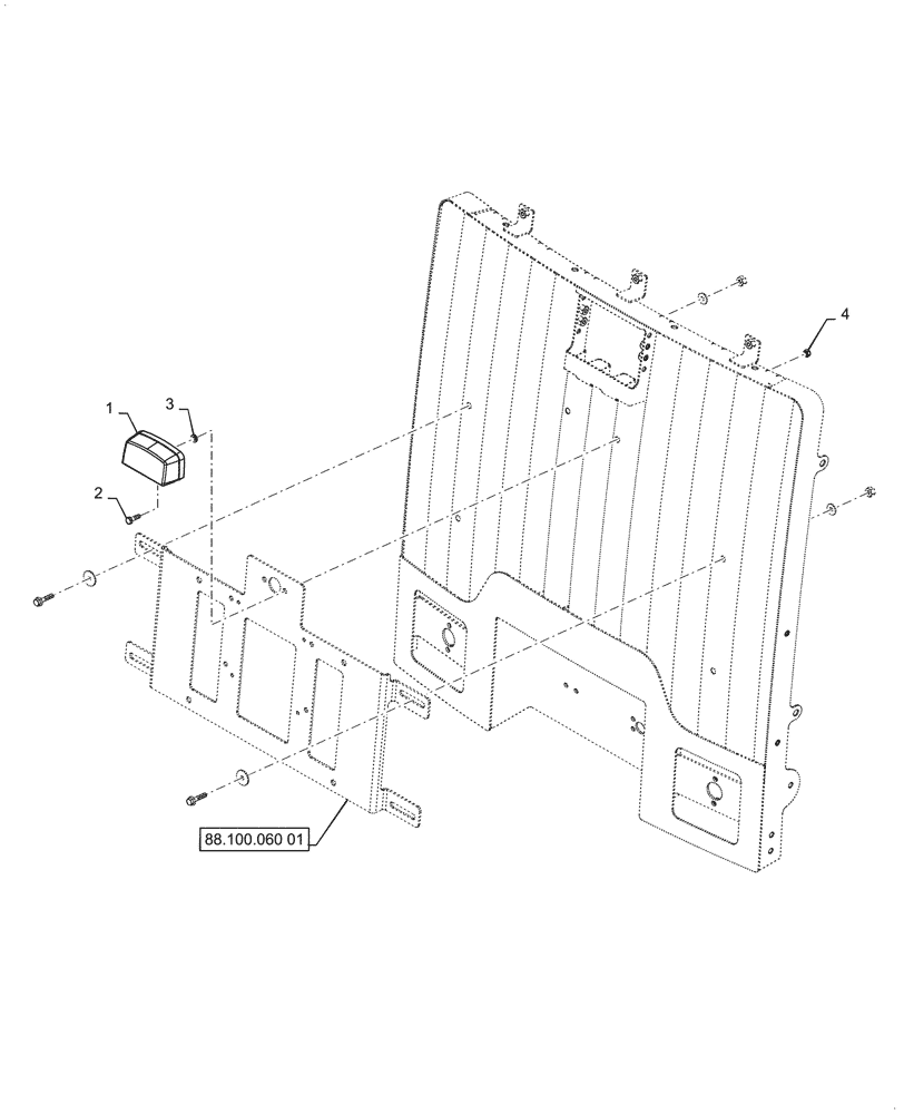 Схема запчастей Case 621G - (55.404.090[01]) - VAR - 482140 - LICENSE PLATE HOLDER, LIGHT (55) - ELECTRICAL SYSTEMS