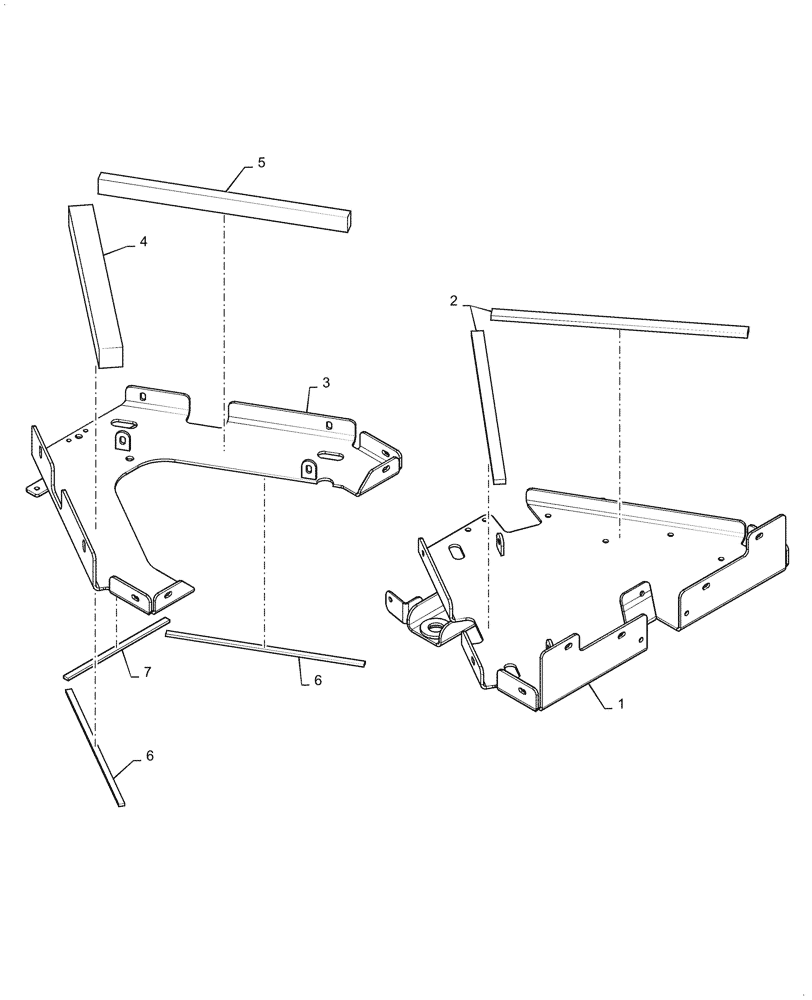 Схема запчастей Case 1650M LGP PAT - (10.400.020) - RADIATOR & COOLER, MOUNTING PLATE (10) - ENGINE