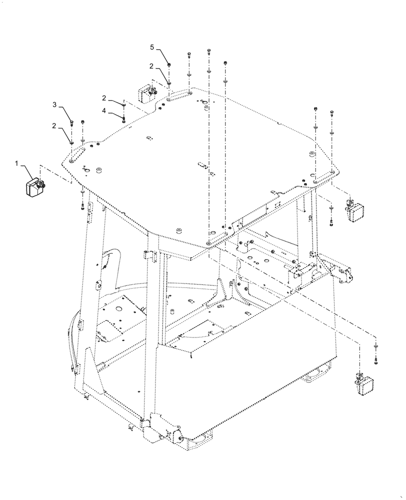 Схема запчастей Case 621G - (55.404.110[01]) - VAR - 734067, 734068 - WORK LIGHT, CAB, 2 FRONT, 2 REAR (55) - ELECTRICAL SYSTEMS