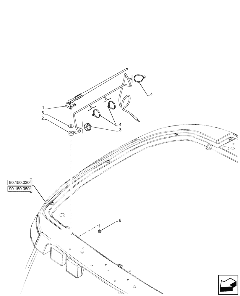 Схема запчастей Case 590SN - (55.512.100) - VAR - 442083 - RADIO, ANTENNA (55) - ELECTRICAL SYSTEMS