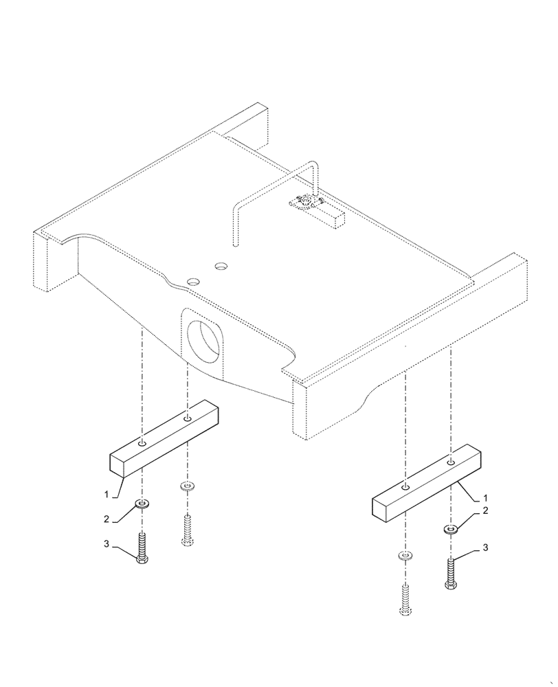 Схема запчастей Case 721G - (27.100.010) - REAR AXLE STOP, STANDARD/HEAVY DUTY (27) - REAR AXLE SYSTEM
