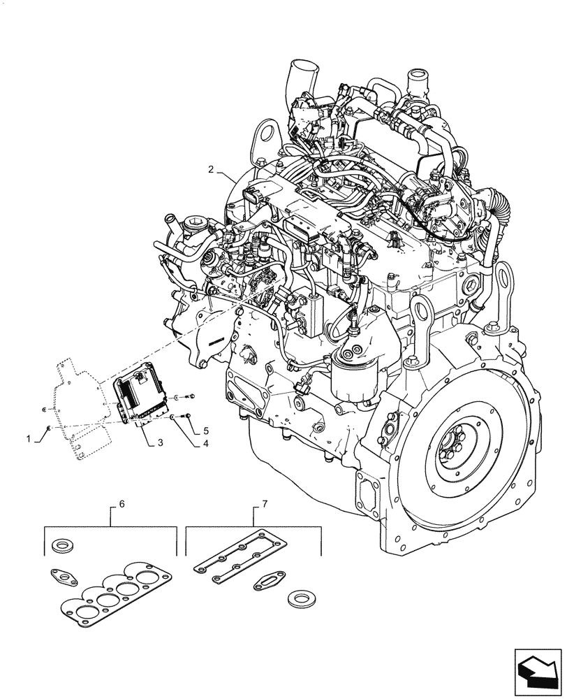 Схема запчастей Case SV250 - (10.001.AD) - ENGINE (10) - ENGINE