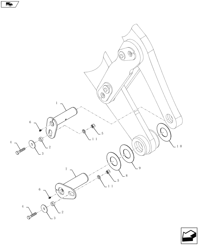 Схема запчастей Case 721G - (82.300.010[01]) - VAR - 424248, 424250, 482047, 734006, 734009, 782537 - BUCKET ATTACHMENT, XT/TC (82) - FRONT LOADER & BUCKET