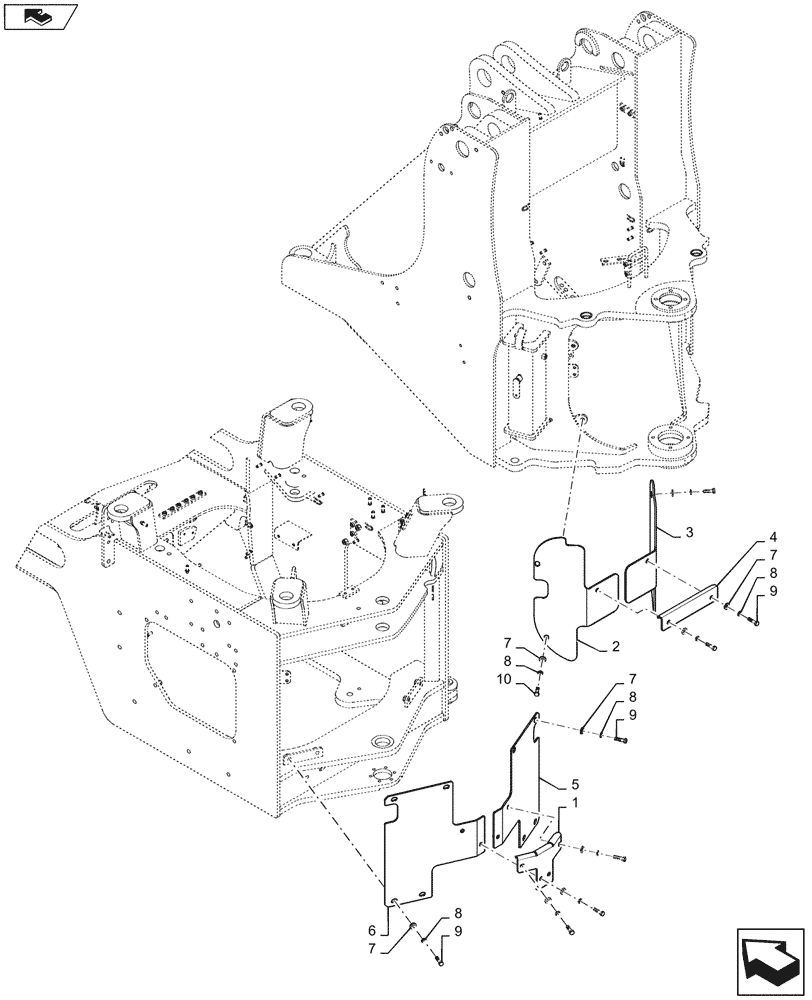 Схема запчастей Case 721G - (41.106.010[02]) - ARTICULATION JOINT (41) - STEERING