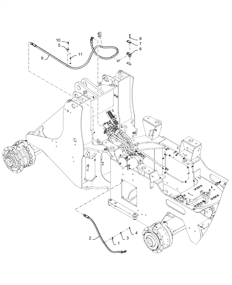 Схема запчастей Case 721G - (33.202.020) - BRAKE LINE INSTALLATION, STANDARD (33) - BRAKES & CONTROLS