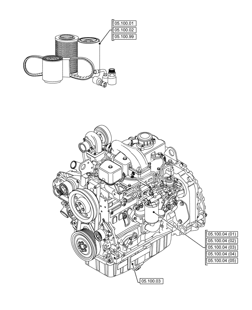 Схема запчастей Case 580SN - (05.000.00) - SECTION INDEX - SERVICE & MAINTENANCE (05) - SERVICE & MAINTENANCE