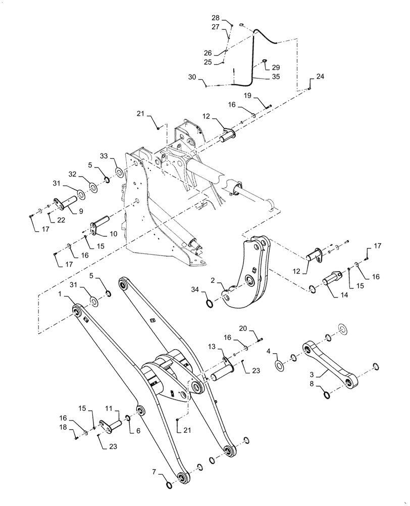 Схема запчастей Case 721G - (39.105.010[01]) - LIFT ARM INSTALLATION, Z-BAR (39) - FRAMES AND BALLASTING