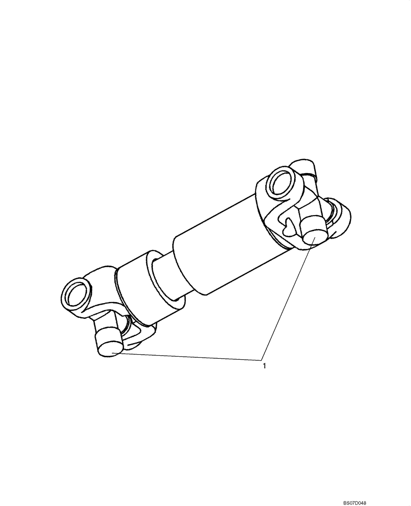 Схема запчастей Case 621E - (06-65) - DRIVE SHAFT, REAR (06) - POWER TRAIN