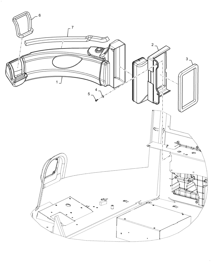 Схема запчастей Case 921G - (50.300.010) - VAR - 734065 - AIR DUCT ASSEMBLY (50) - CAB CLIMATE CONTROL