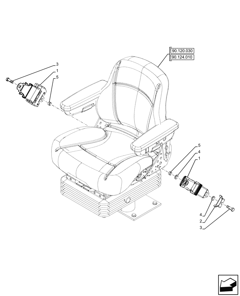 Схема запчастей Case 590SN - (90.151.010) - VAR - 747735 - SEAT BELT, 3 INCH (90) - PLATFORM, CAB, BODYWORK AND DECALS