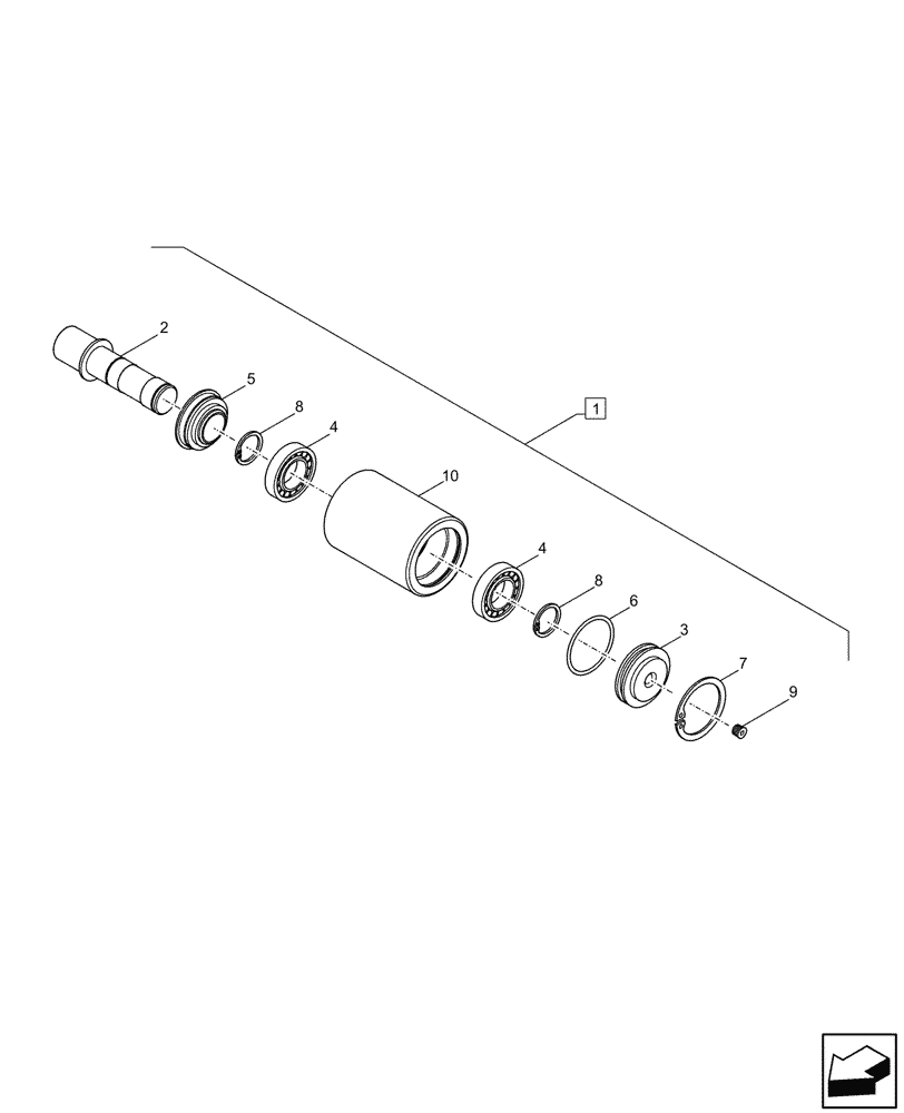 Схема запчастей Case CX26C - (48.120.010) - VAR - 9552700 - TRACK ROLLER, UPPER (48) - TRACKS & TRACK SUSPENSION