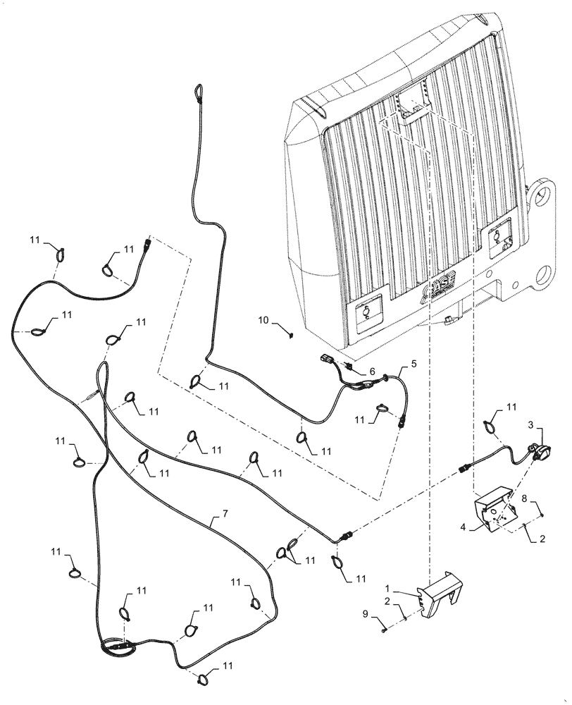 Схема запчастей Case 721G - (55.530.010) - REAR VIEW CAMERA (55) - ELECTRICAL SYSTEMS