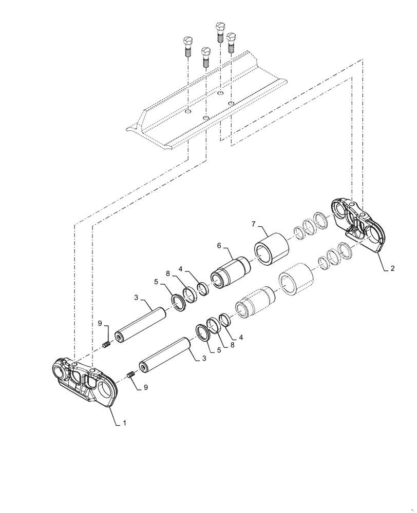 Схема запчастей Case 2050M WT/LGP - (48.100.AD[17]) - CLT , TRACK LINK, COMPONENTS (48) - TRACKS & TRACK SUSPENSION