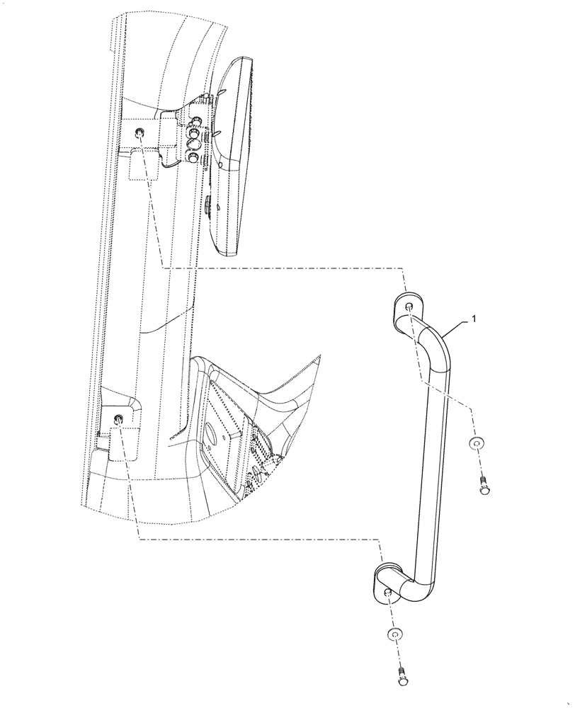 Схема запчастей Case 1121G - (88.100.030) - ACCESSORY MOUNTING POLE (88) - ACCESSORIES