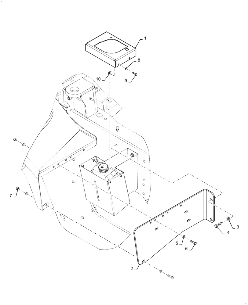 Схема запчастей Case 921G - (90.116.040) - FENDER SUPPORT BRACKET, RIGHT HAND (90) - PLATFORM, CAB, BODYWORK AND DECALS