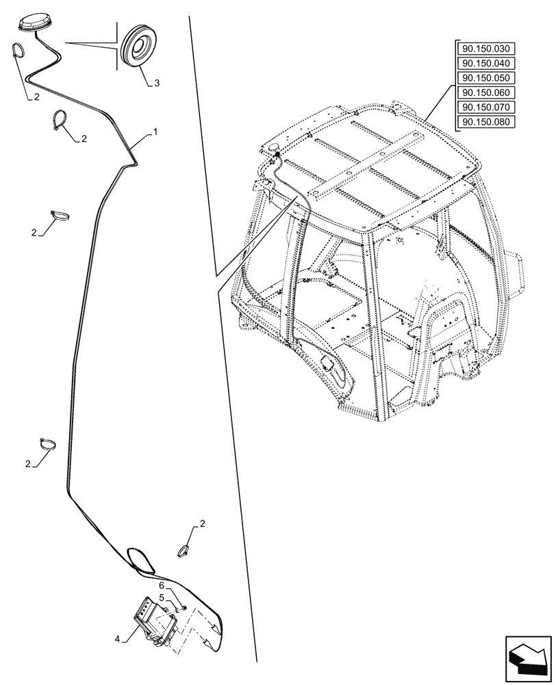 Схема запчастей Case 590SN - (55.991.010) - VAR - 745121 - CAB, TELEMATIC SYSTEM, ANTENNA, CONTROL UNIT (55) - ELECTRICAL SYSTEMS