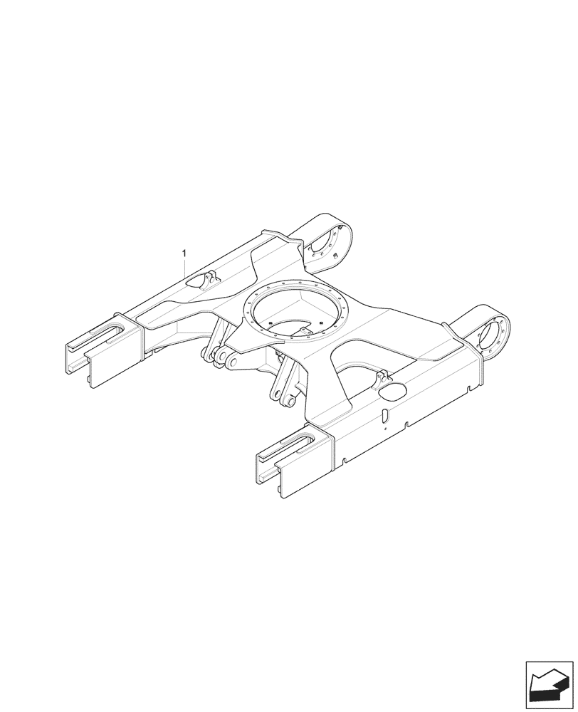 Схема запчастей Case CX26C - (48.130.010) - FRAME, LOWER (48) - TRACKS & TRACK SUSPENSION