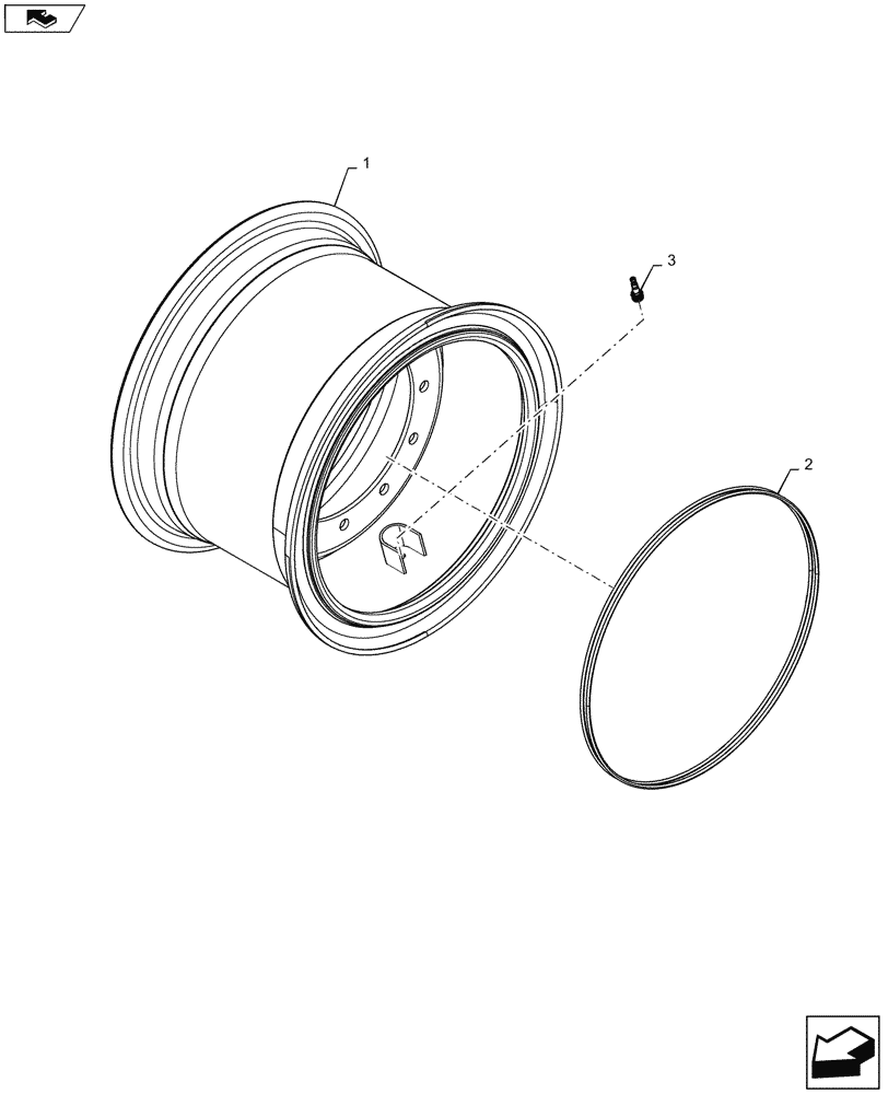 Схема запчастей Case 921G - (44.511.010) - WHEELS (44) - WHEELS