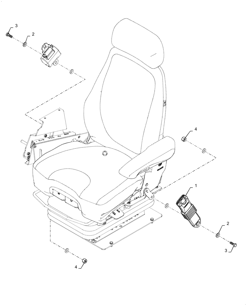 Схема запчастей Case 921G - (90.151.010[02]) - VAR - 734058 - 2" SEAT BELT HARDWARE AND MOUNTING (90) - PLATFORM, CAB, BODYWORK AND DECALS