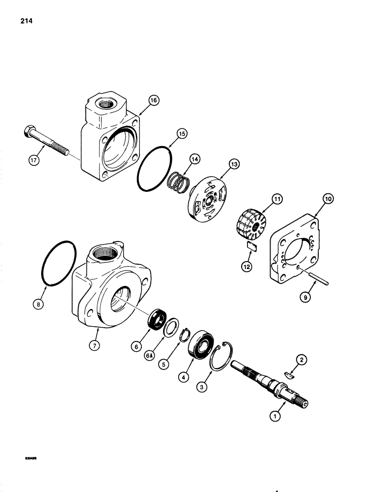 Схема запчастей Case 1080 - (214) - S516451 HYDRAULIC PUMP/CONTROL CIRCUIT (35) - HYDRAULIC SYSTEMS