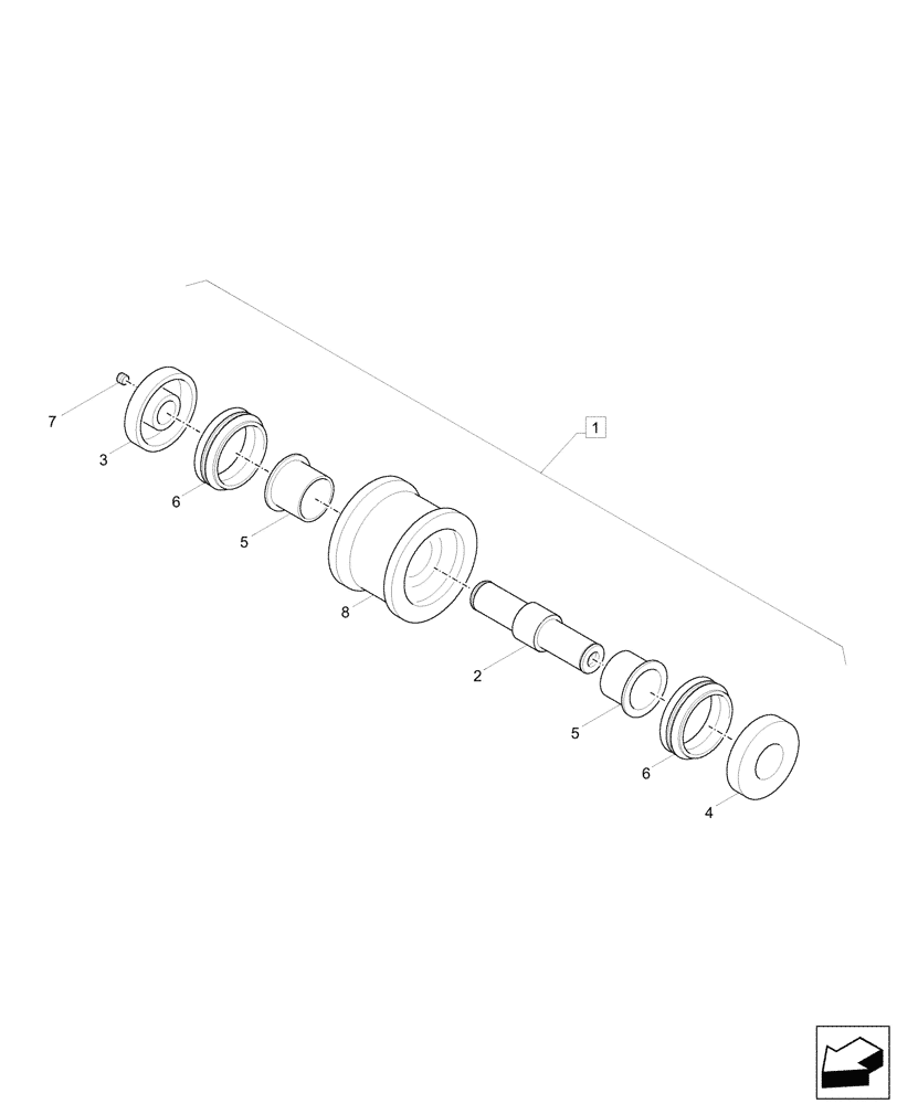 Схема запчастей Case CX26C - (48.120.020) - VAR - 9552700 - TRACK ROLLER, LOWER (48) - TRACKS & TRACK SUSPENSION