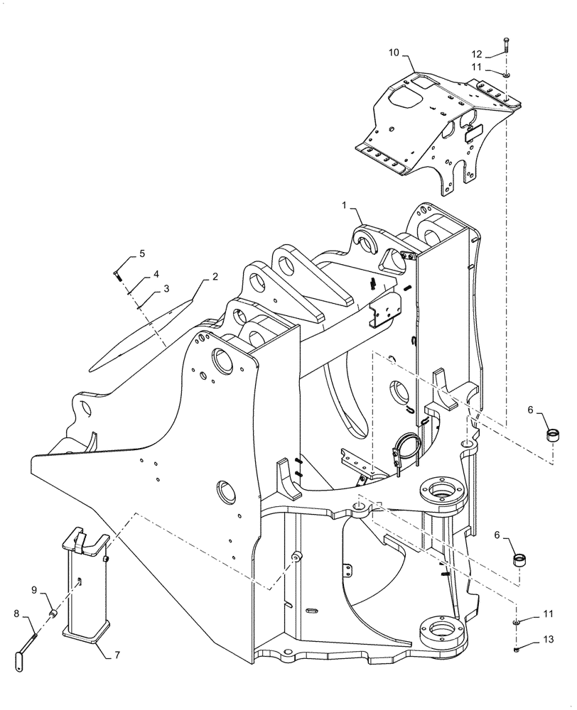 Схема запчастей Case 921G - (39.100.020) - FRONT CHASSIS, Z-BAR / XR (39) - FRAMES AND BALLASTING