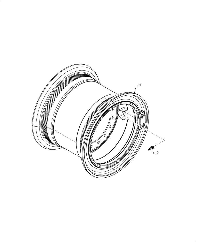 Схема запчастей Case 821G - (44.511.010) - WHEEL (44) - WHEELS