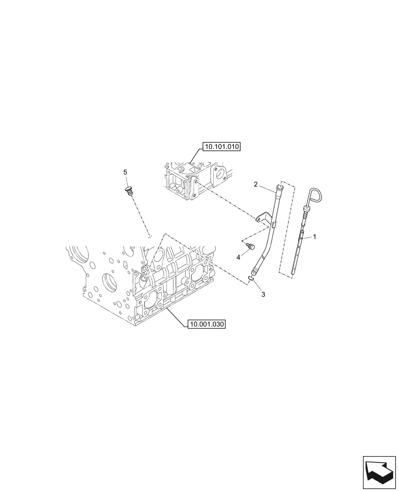 Схема запчастей Case CX26C - (10.304.020) - DIPSTICK & OIL FILL TUBE (10) - ENGINE