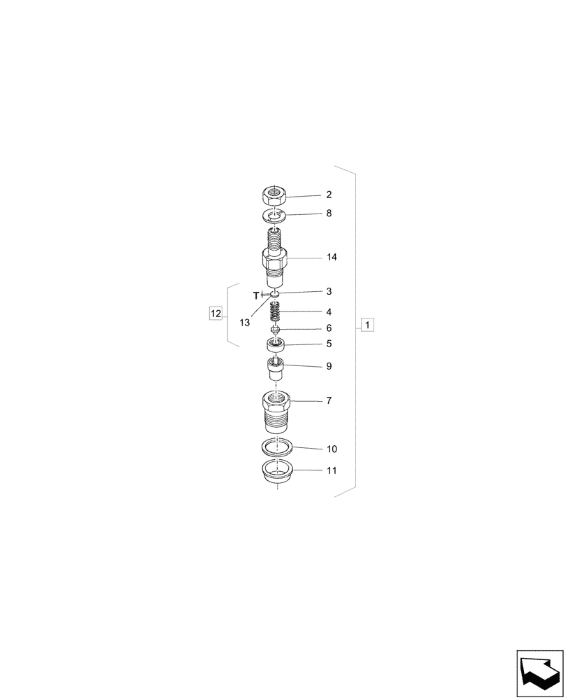 Схема запчастей Case CX26C - (10.218.020) - FUEL INJECTOR, COMPONENTS (10) - ENGINE