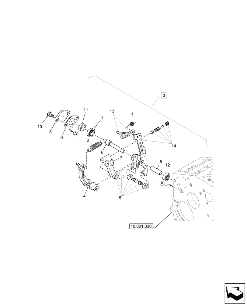 Схема запчастей Case CX26C - (10.220.030) - SPEED GOVERNOR, LEVER (10) - ENGINE