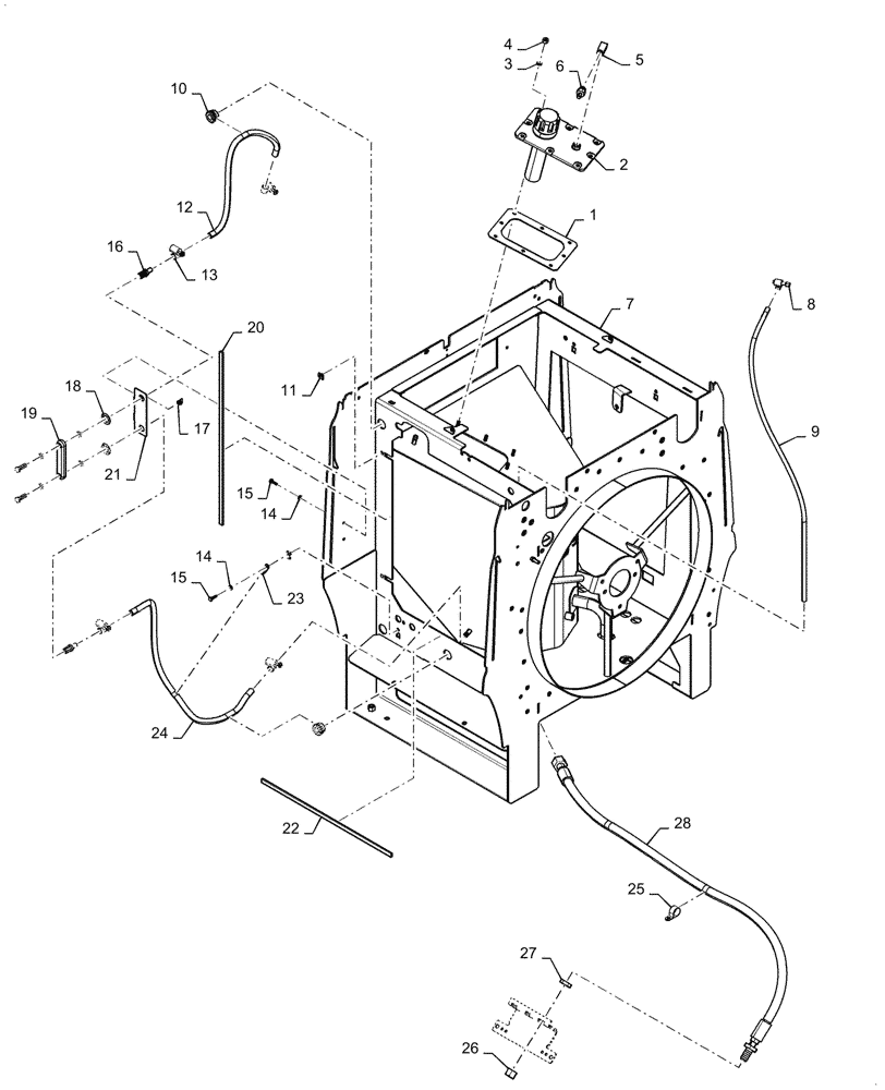 Схема запчастей Case 821G - (35.300.040[01]) - HYDRAULIC RESERVOIR ASSEMBLY (35) - HYDRAULIC SYSTEMS