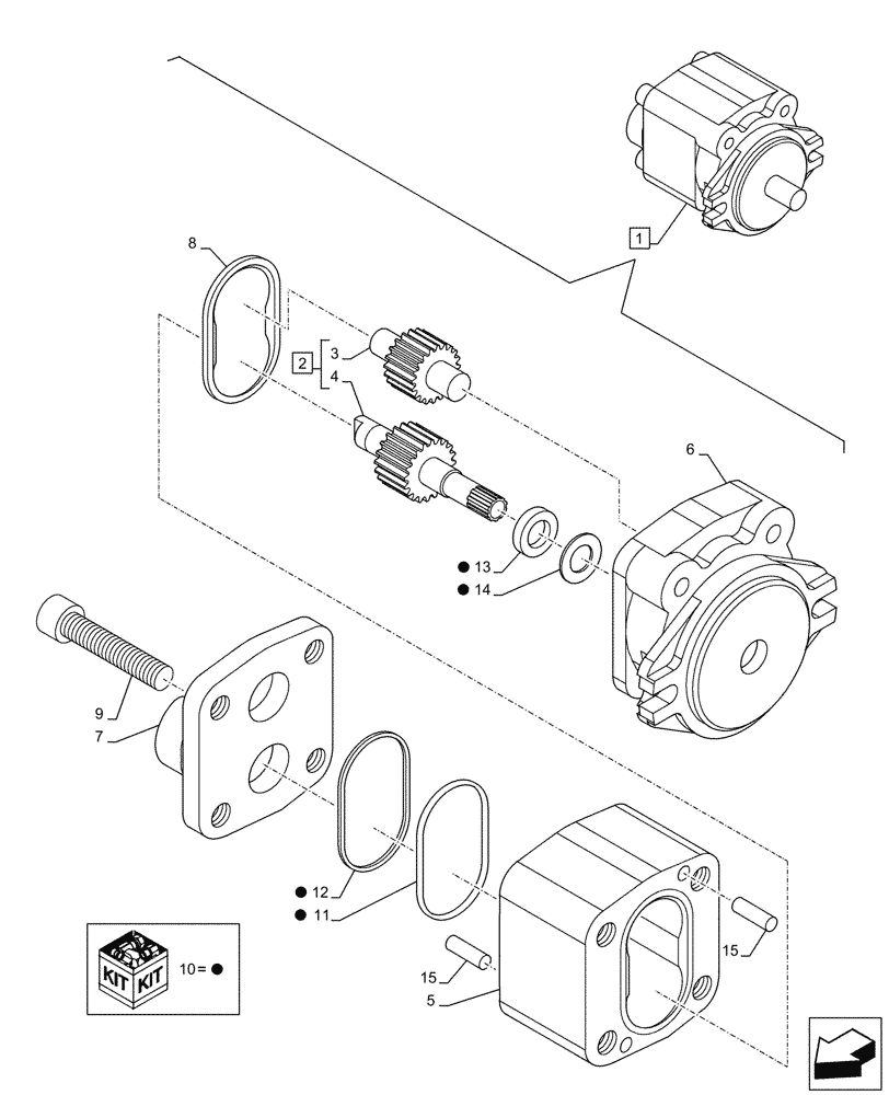 Схема запчастей Case CX290D LC SL - (35.104.010) - VAR - 461863 - HYDRAULIC PUMP, GEAR, CLAMSHELL BUCKET, ROTATION, W/ ELECTRICAL PROPORTIONAL CONTROL (35) - HYDRAULIC SYSTEMS