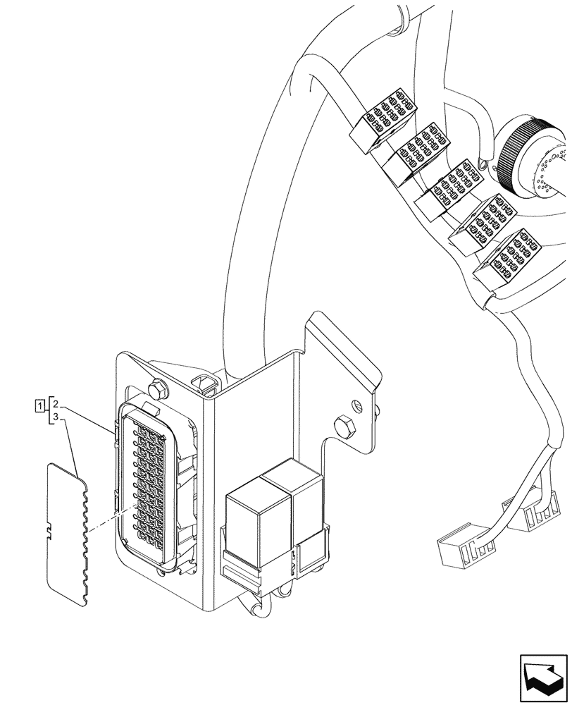 Схема запчастей Case 580SN - (90.108.120) - VAR - 423060, 423061, 423062 - DECAL, SEMI-POWERSHIFT, POWERSHIFT, TRANSMISSION, FRONT, CONSOLE, HARNESS, FUSE, RELAY (90) - PLATFORM, CAB, BODYWORK AND DECALS