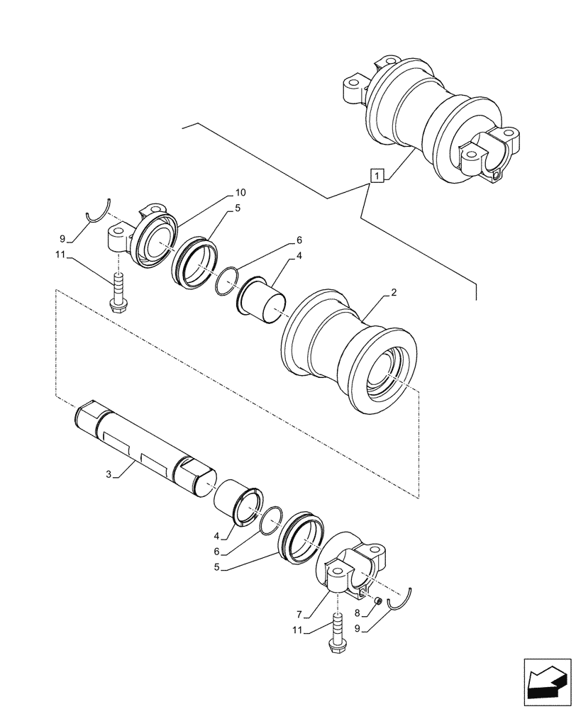 Схема запчастей Case CX290D LC SL - (48.138.020) - TRACK ROLLER (48) - TRACKS & TRACK SUSPENSION