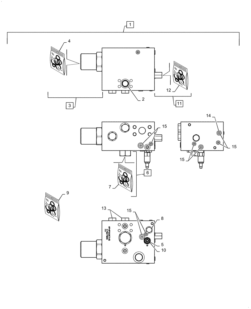 Схема запчастей Case 921G - (41.200.090[01]) - STEERING PRIORITY MANIFOLD (41) - STEERING