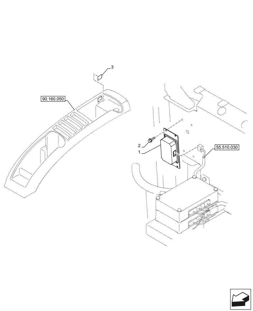 Схема запчастей Case CX290D LC SL - (55.510.010) - CONVERTER (55) - ELECTRICAL SYSTEMS