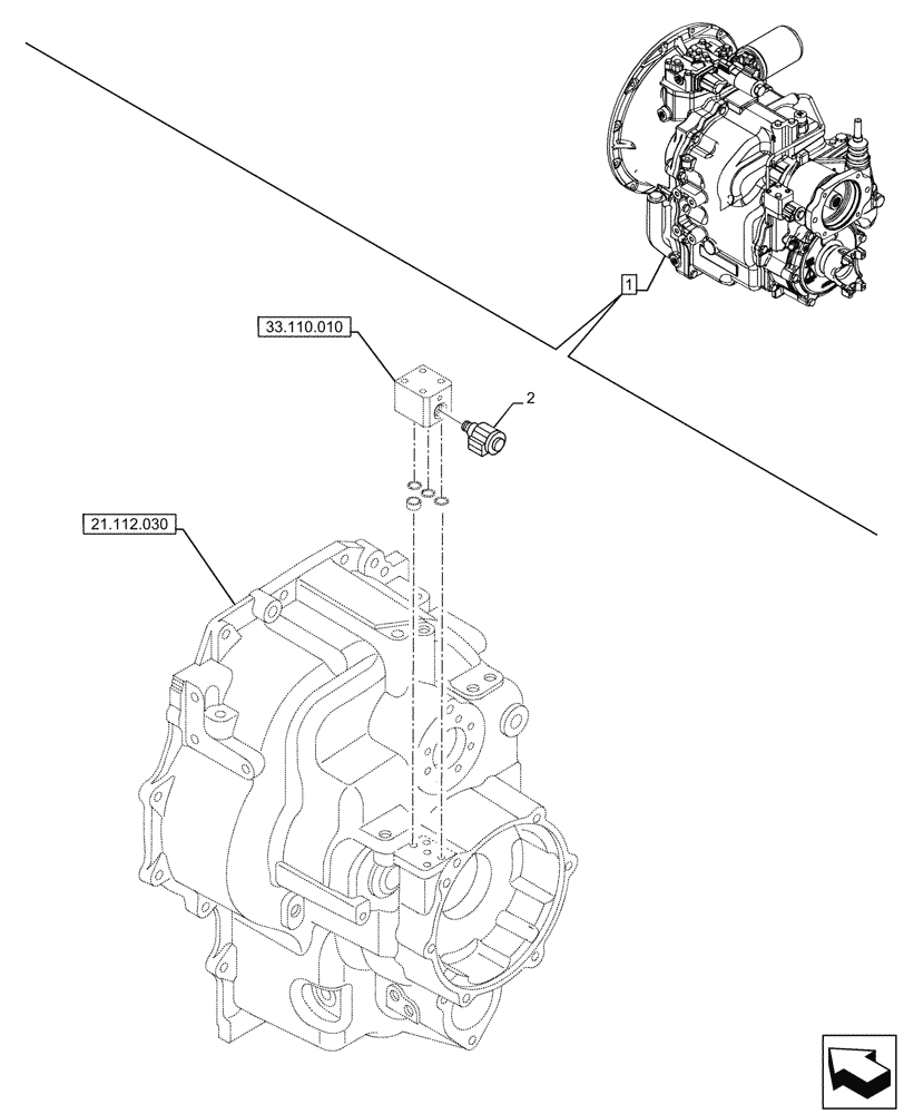 Схема запчастей Case 580SN - (55.031.020) - VAR - 423058 - TRANSMISSION, POWERSHUTTLE, COMPONENTS, PARKING BRAKE, SOLENOID (55) - ELECTRICAL SYSTEMS